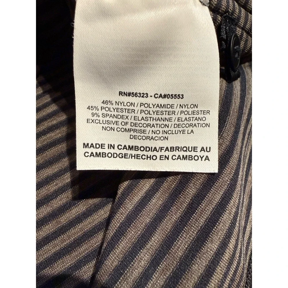 Nike Golf Tour Premium Dri Fit Polo Shirt XL‎ Gray Black Striped Stretch